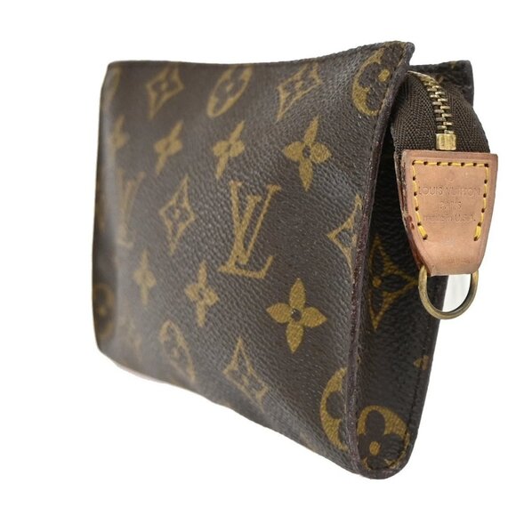 LOUIS VUITTON LV Bucket PM Pouch Bag Monogram Leather Brown France 67KB284 - Picture 2 of 14